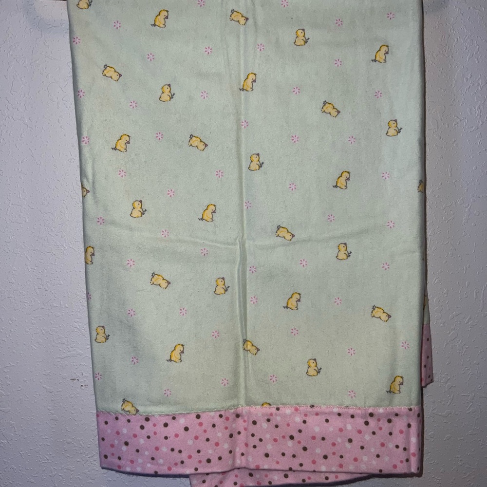 Handmade 35x35 Reversible Baby Blanket